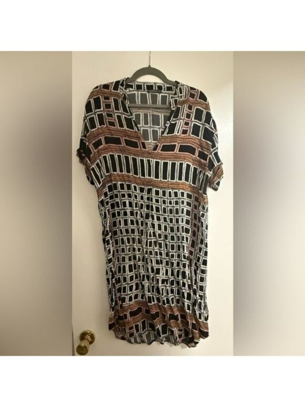 Geometric Patterned Dress by Nile